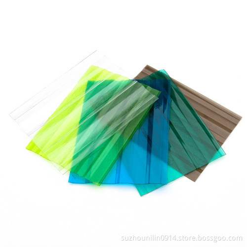Good light transmission PC embossed and corrugated sheet